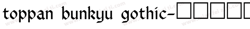 toppan bunkyu gothic字体转换